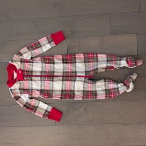 Hanna Andersson Holiday Plaid 12-18 Mo Zip Footed Sleeper